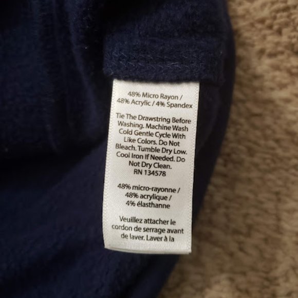 Vineyard Vines Women Medium Navy Blue Long Sleeve Cowl Neck Sweatshirt - Picture 3 of 5